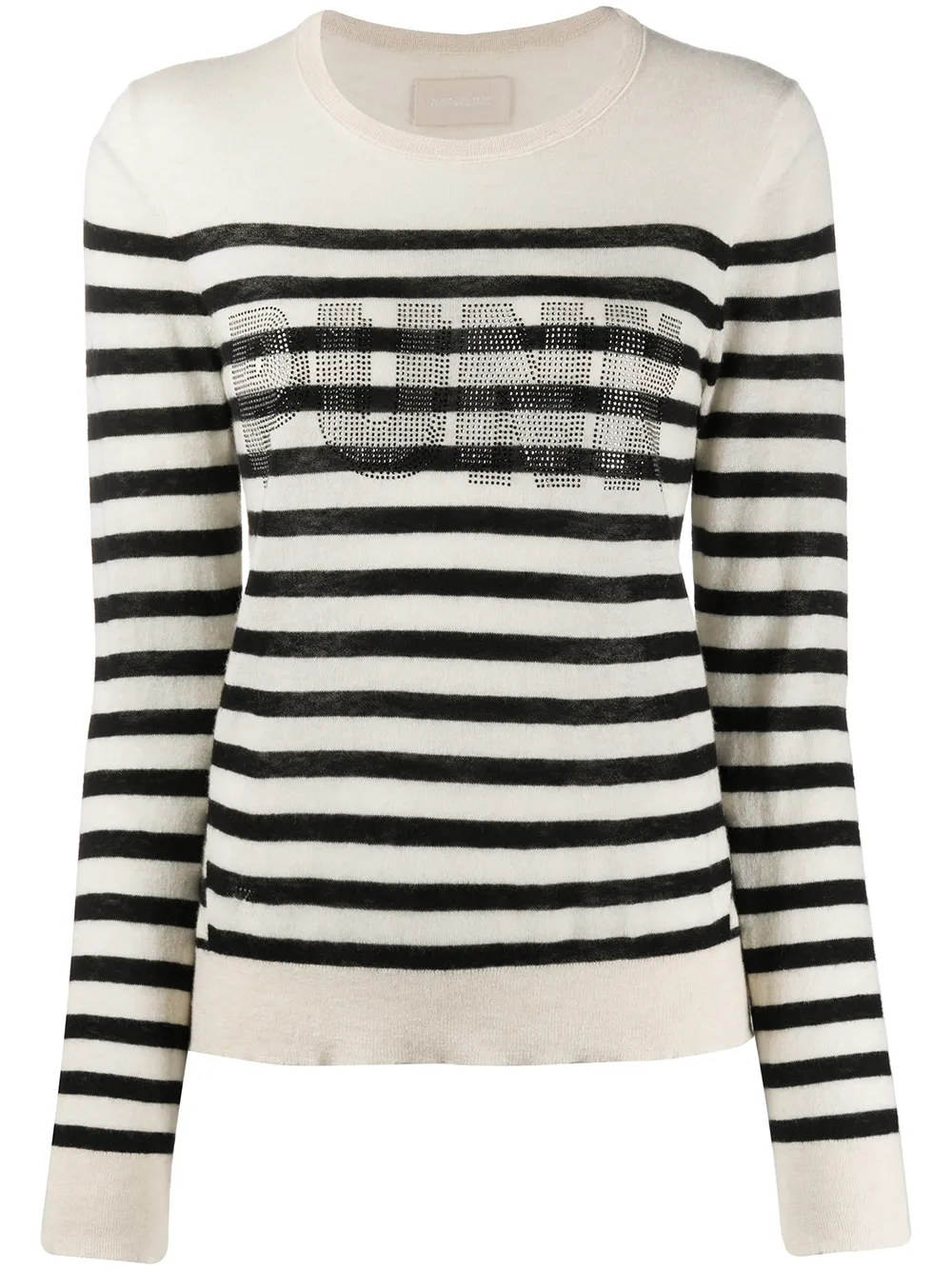 Zadig & Voltaire Stripe Slim Fit Jumper In Black