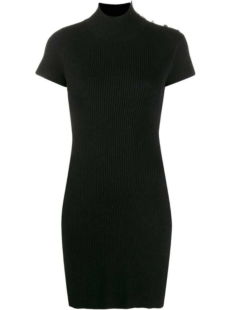 Zadig & Voltaire Myria Ribbed Mini Dress In Black