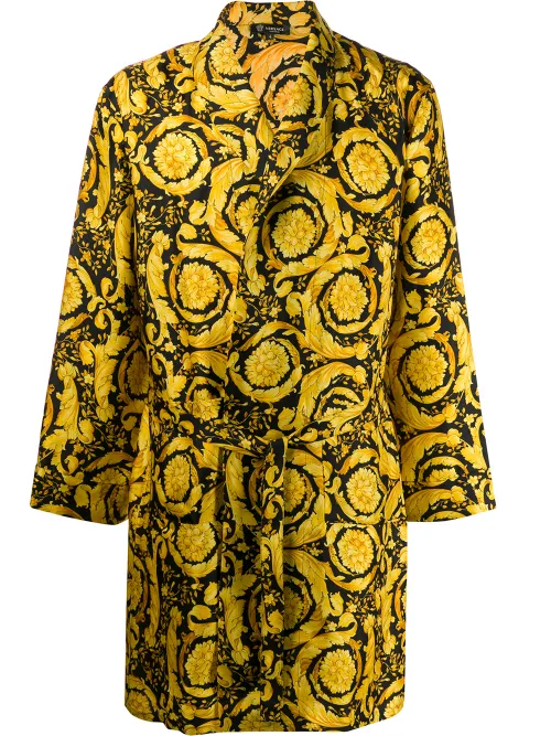 Robe de chambre à imprimé baroque - Versace - Modalova