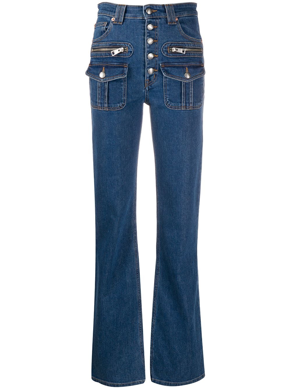 Shop Zadig & Voltaire Fashion Show Button-up Jeans In Blue