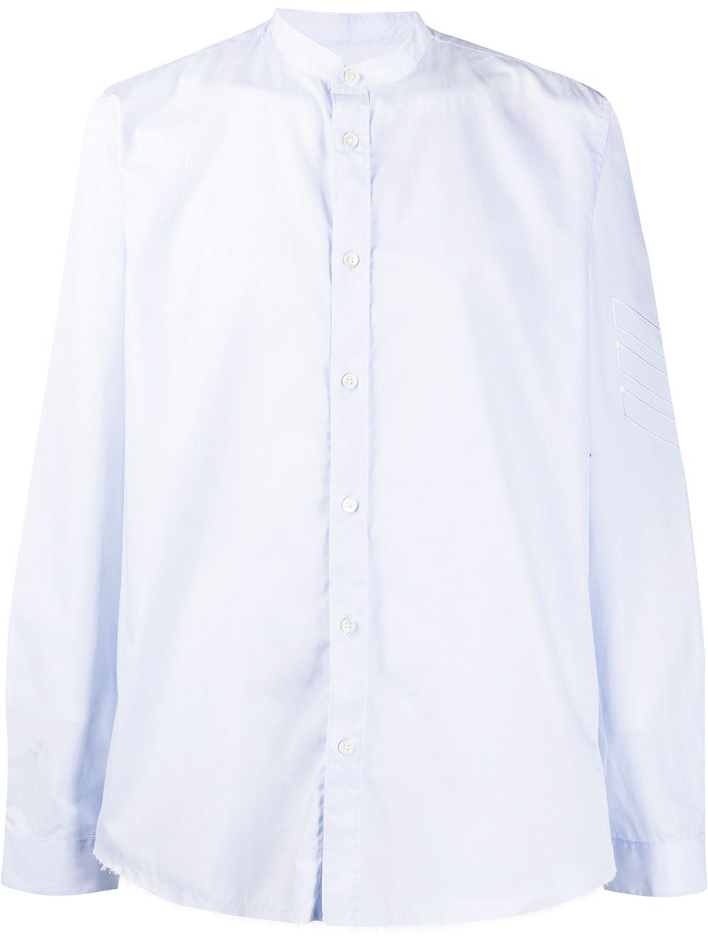 Shop Zadig & Voltaire Mandarin Collar Shirt In Blue