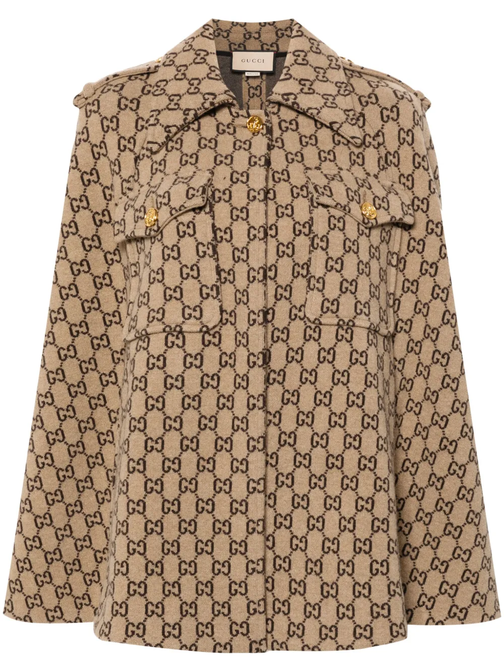 Gucci wool cape deals