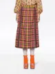 Gucci check print tweed skirt