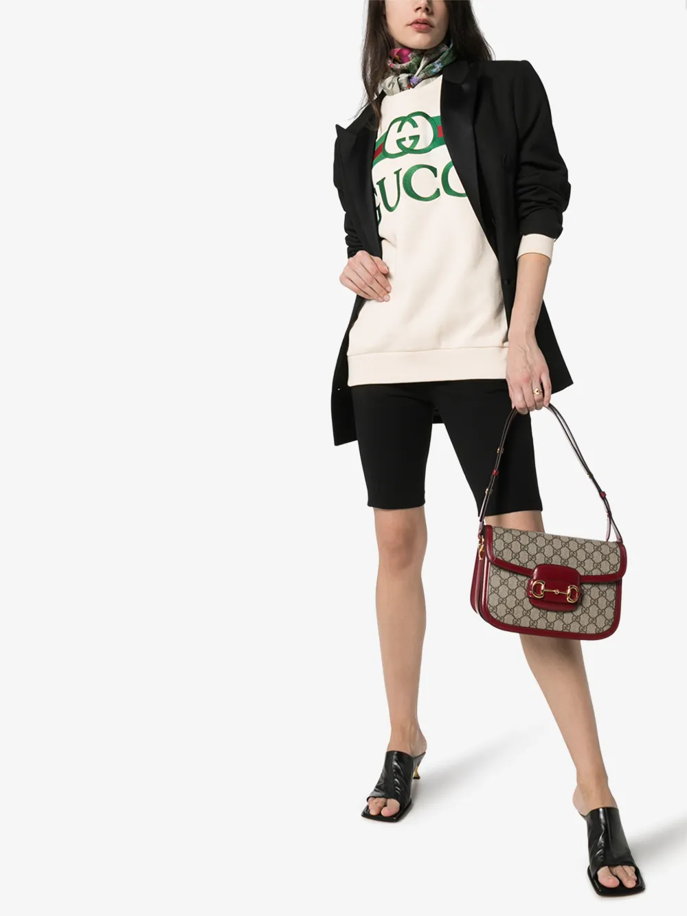 GUCCI GUCCI LOGO PRINTED SWEATSHIRT,469250XJCCG14645473
