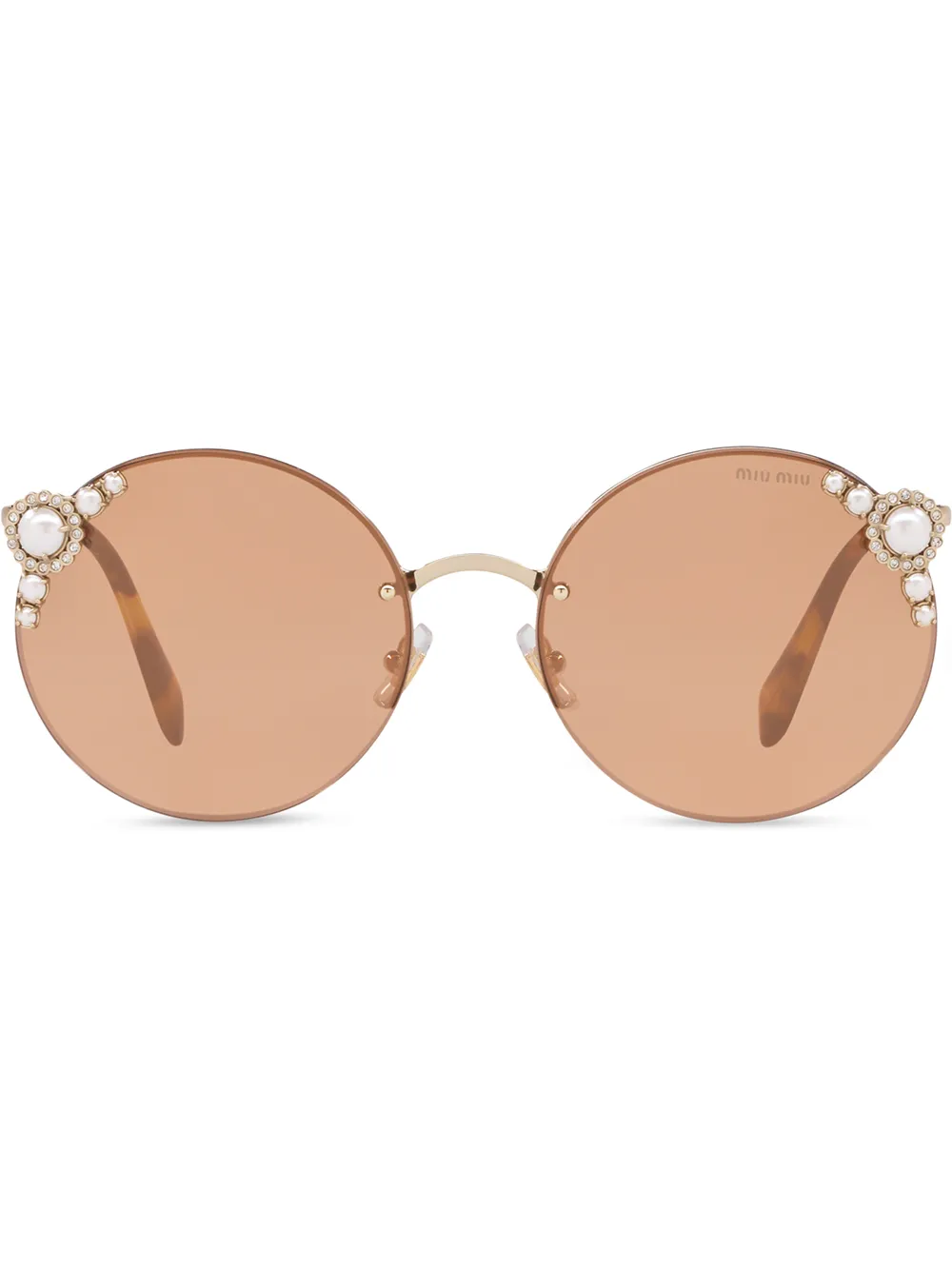 MIU MIU MANIÈRE ROUND-FRAME SUNGLASSES