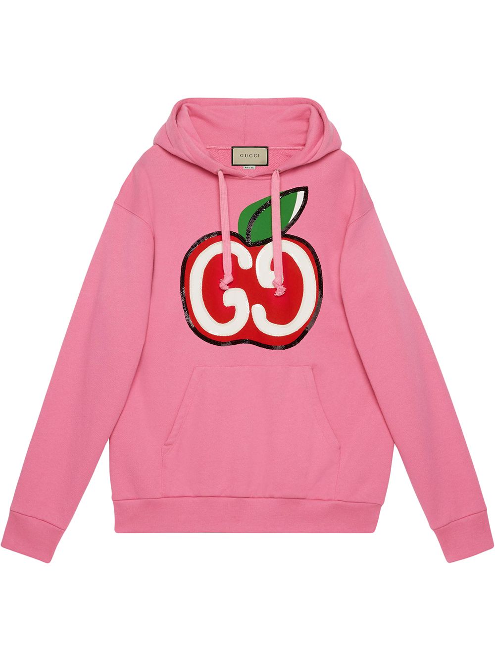 新品 未使用 GUCCI GGアップル プリント フーデッド パーカー XS