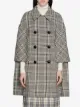Gucci checkered double-breasted cape coat