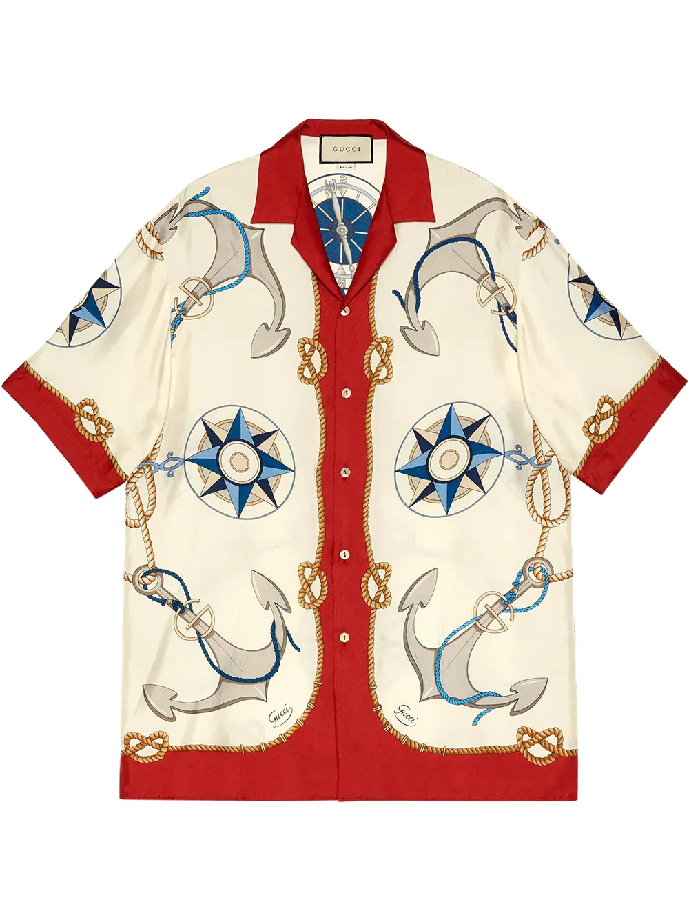 Gucci Man's Printed Bowling Shirt