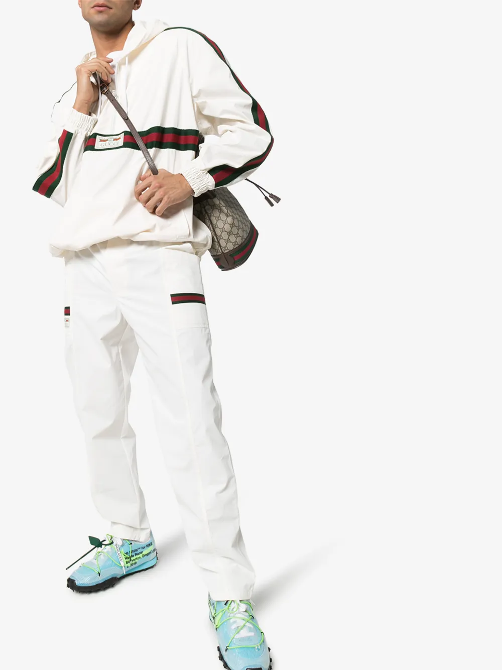GUCCI WEB STRIPE HOODIE,594861XDAX314645598