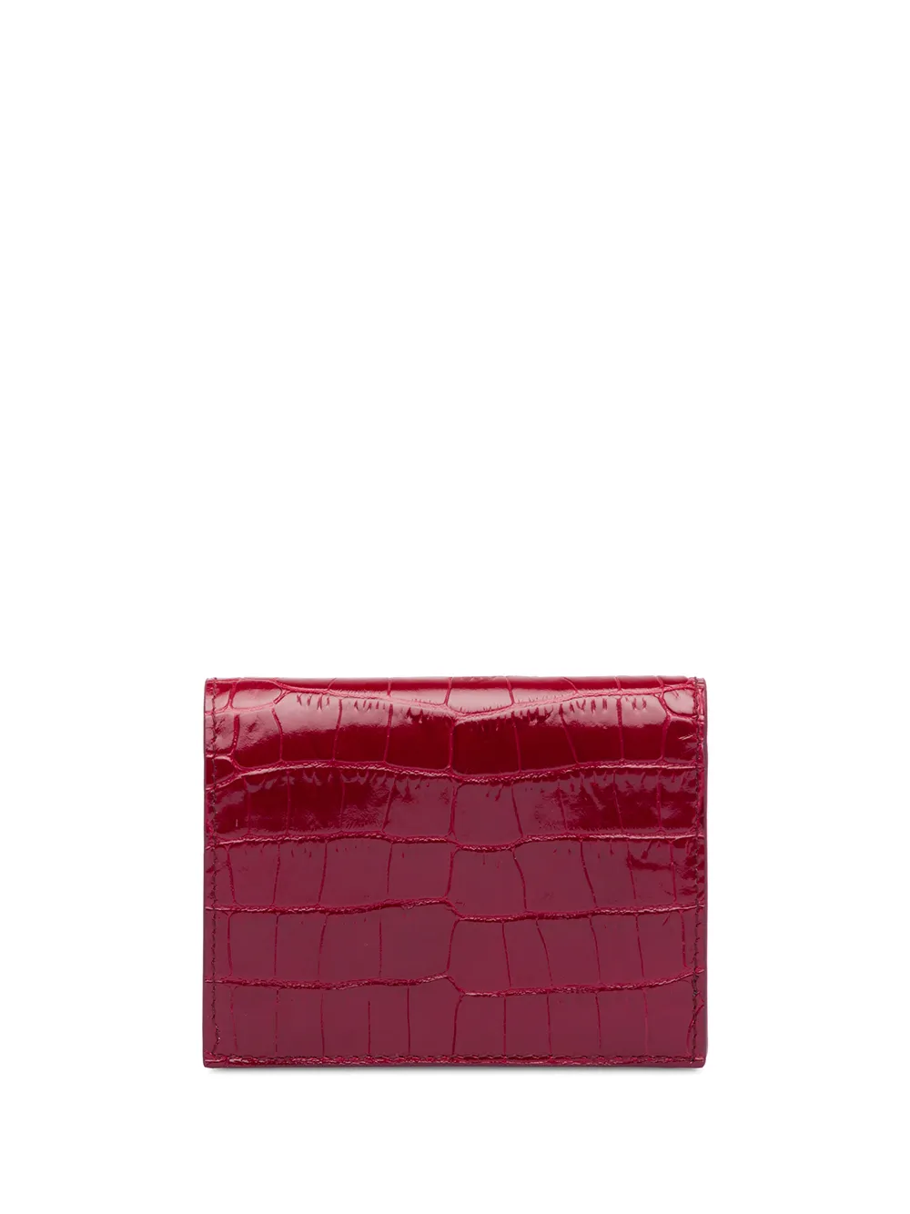 Miu Miu Portemonnee met krokodillenleer-effect - Rood