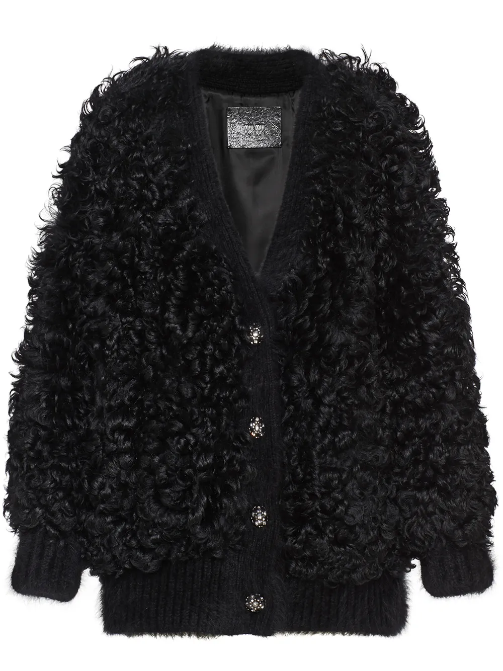 MIU MIU SHEARLING CARDIGAN