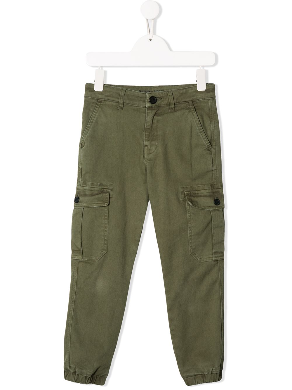 Zadig & Voltaire Kids' David Tapered-leg Cargo Trousers In Green