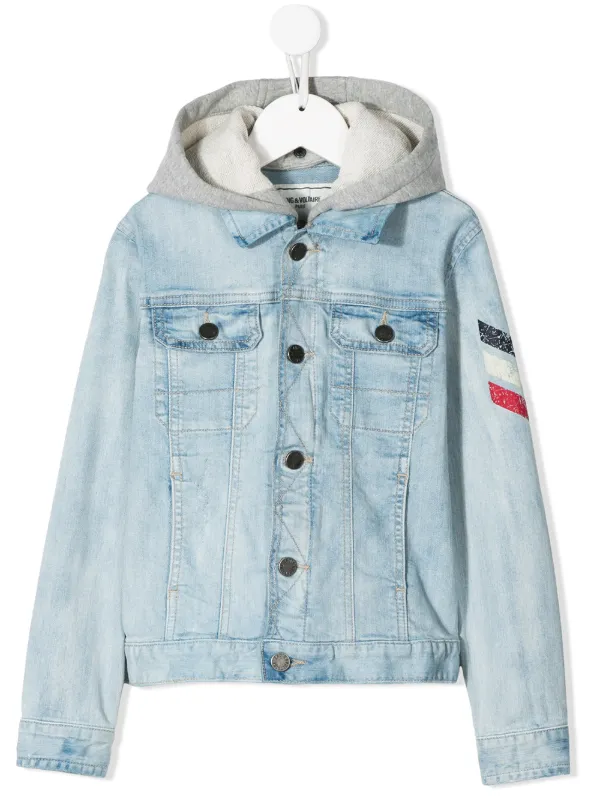 hooded denim jacket kids