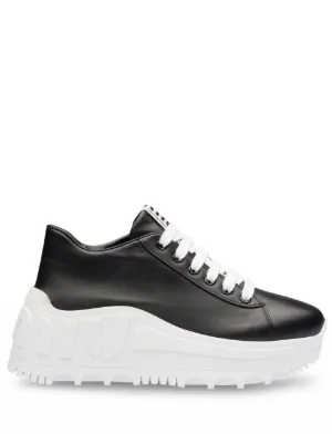 miu miu leather sneakers