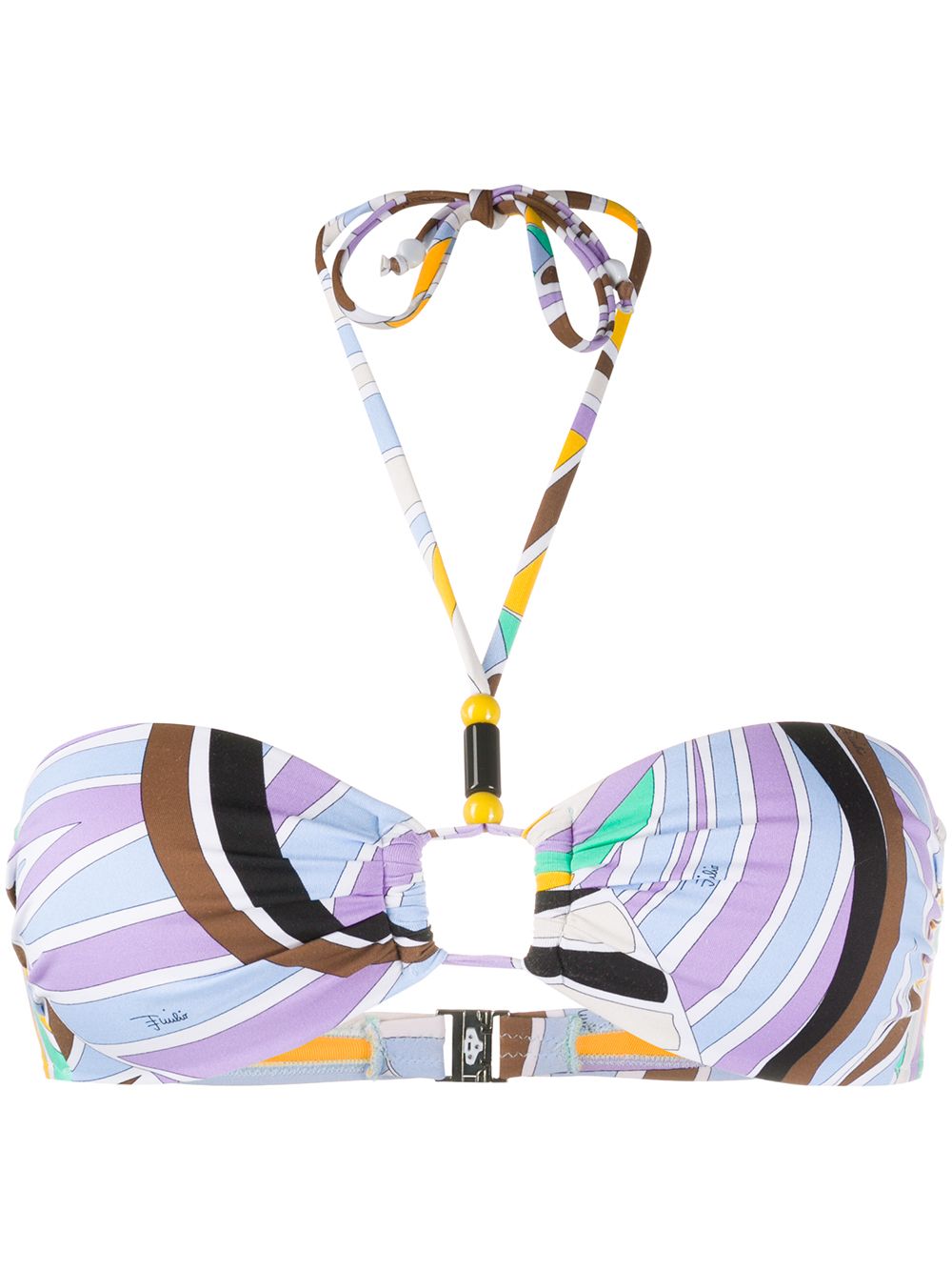 EMILIO PUCCI ABSTRACT PRINT BIKINI TOP