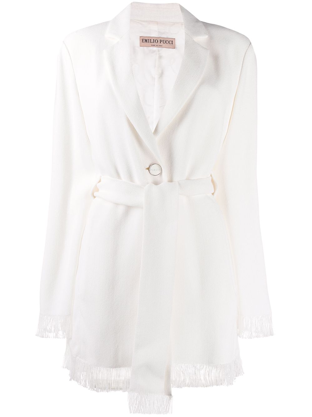 

PUCCI fringed hem blazer - White