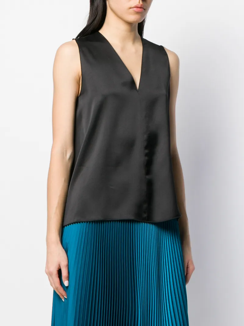BLANCA SLEEVELESS V-NECK TOP
