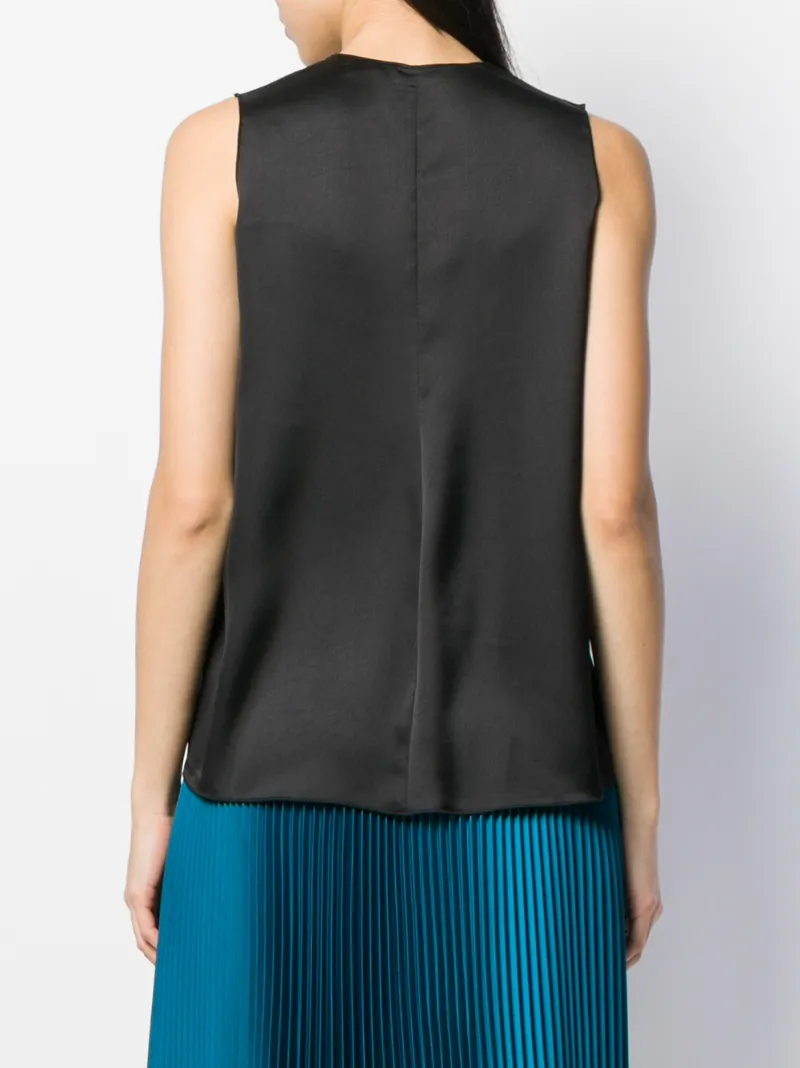 BLANCA SLEEVELESS V-NECK TOP