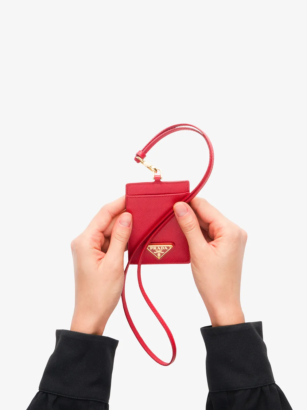 Prada Tas met logoplakkaat Rood