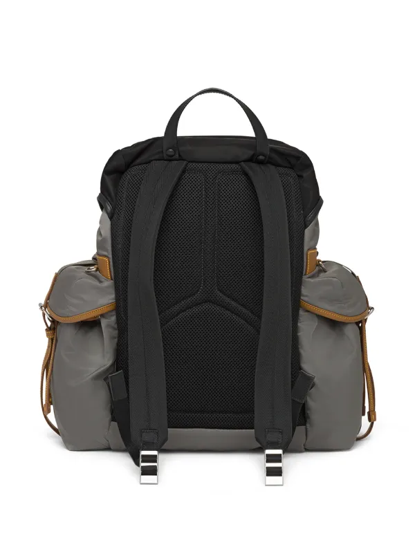 prada logo plaque backpack