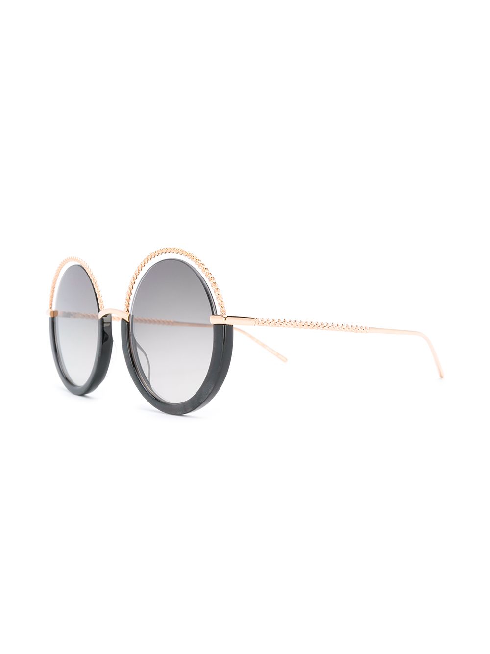 фото Boucheron Eyewear BOUCHERON EYEWEAR BC0084S 001 GOLD GOLD GREY Leather/Fur/Exotic Skins->Leather