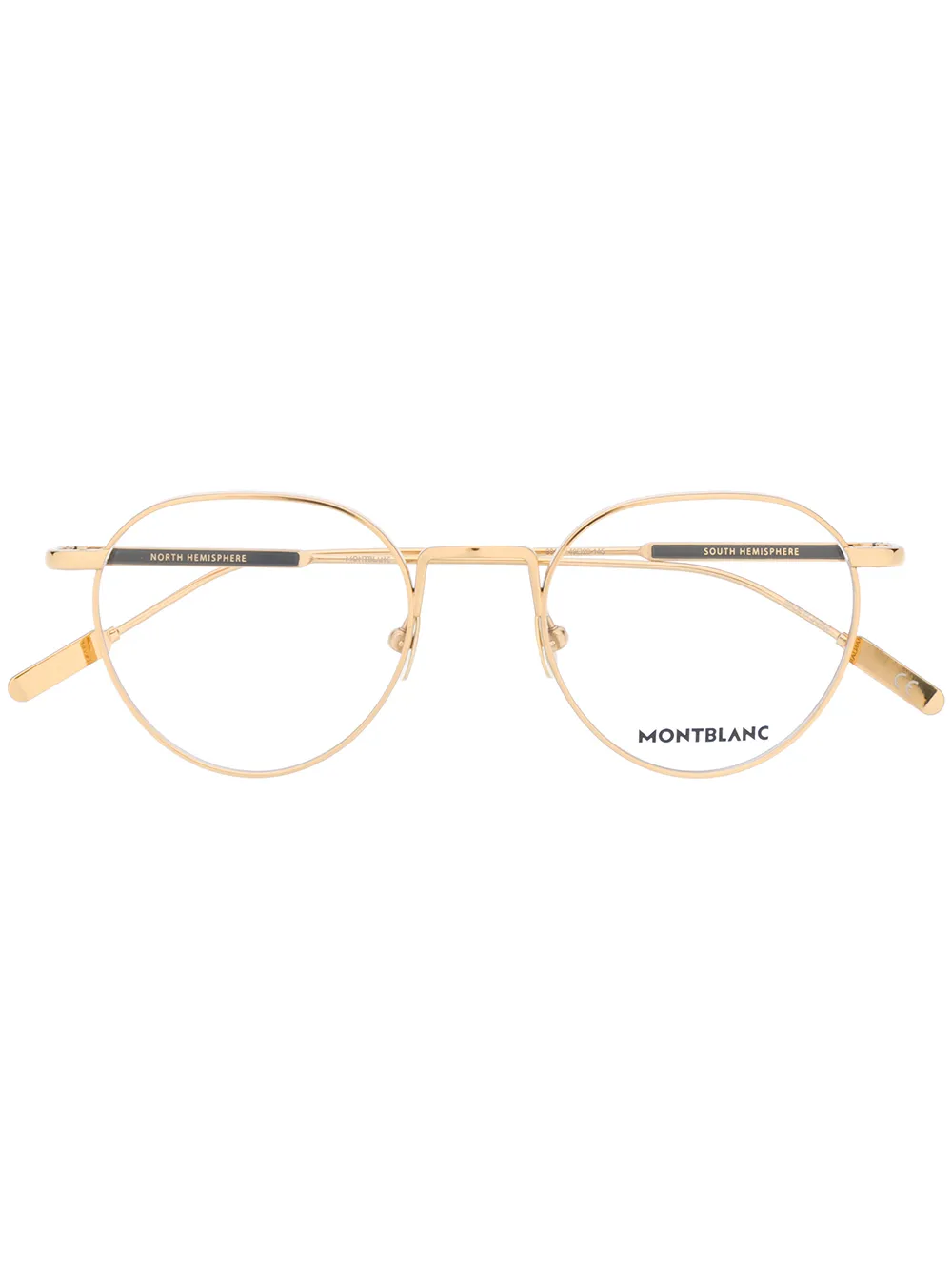 Montblanc Established Oval Frame Glasses In Gold
