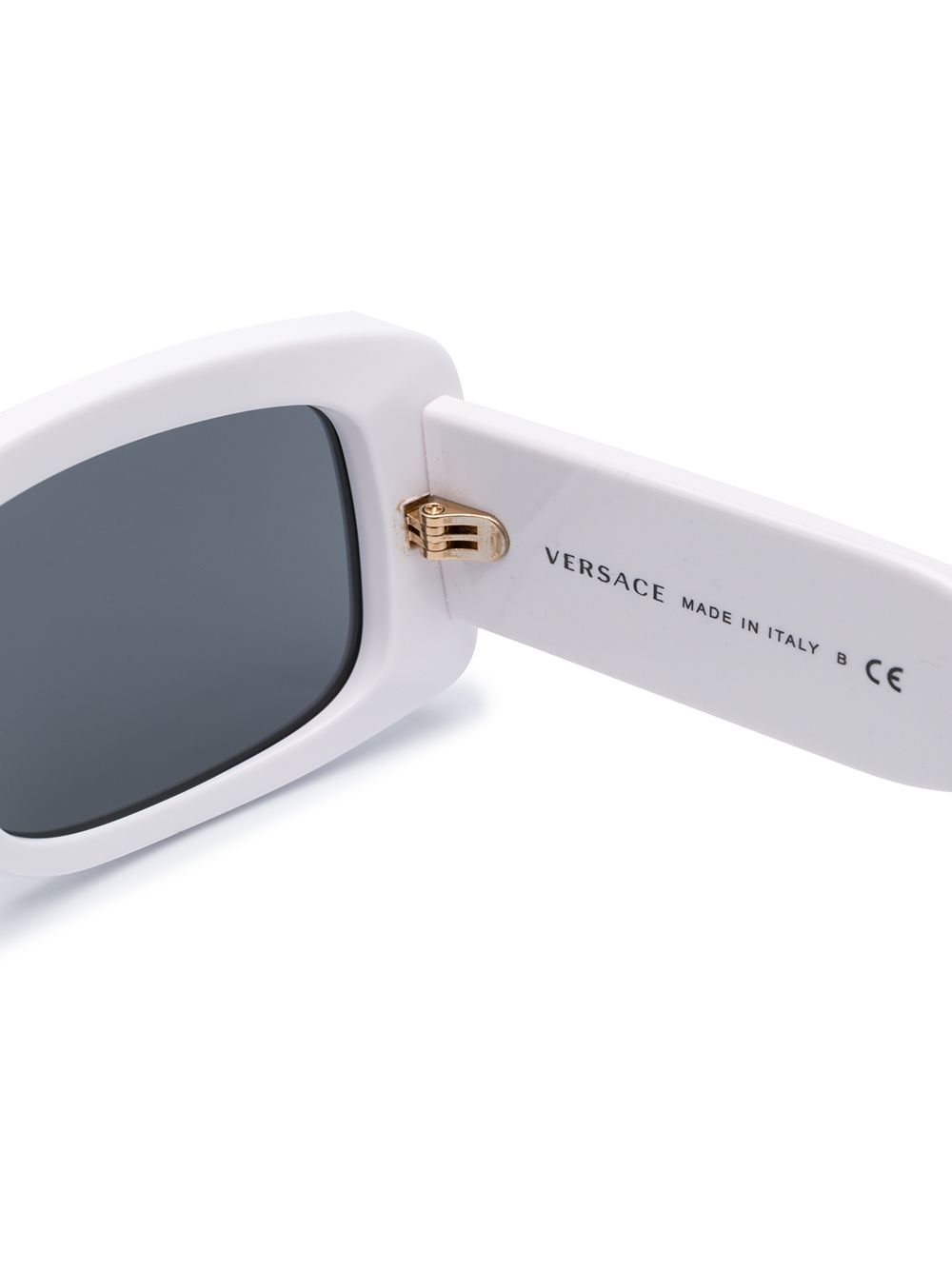 фото Versace Eyewear солнцезащитные очки в прямоугольной оправе с логотипом