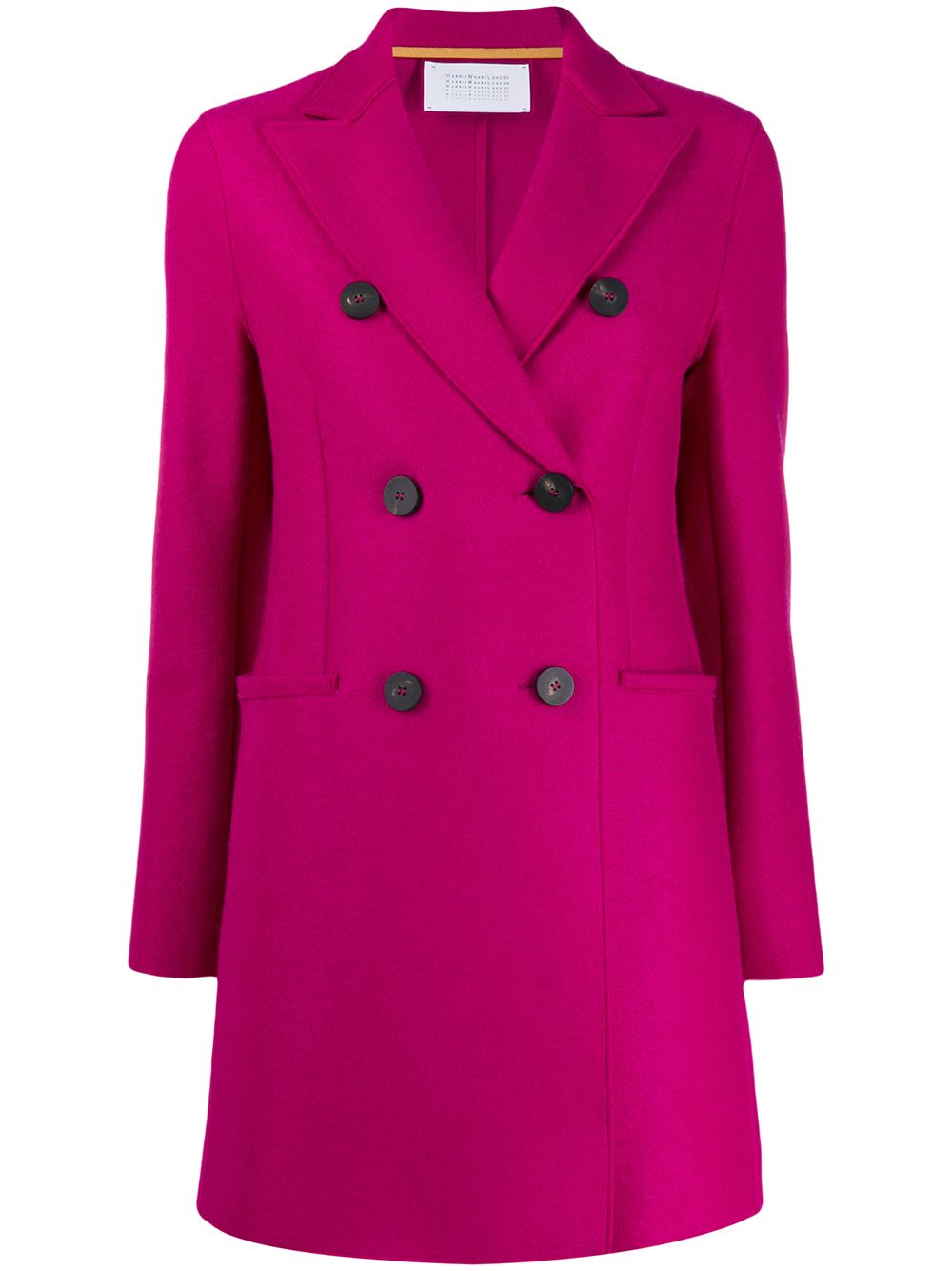 Harris Wharf London Short Double Breasted Coat In 粉色
