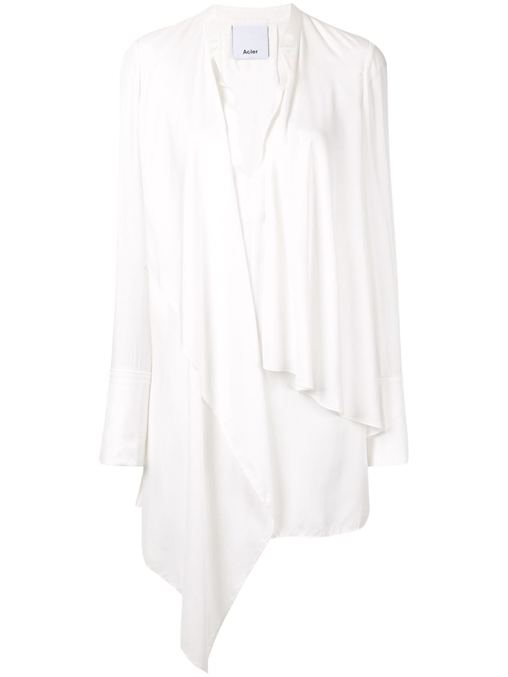 Acler Draped Shirt Dress In White