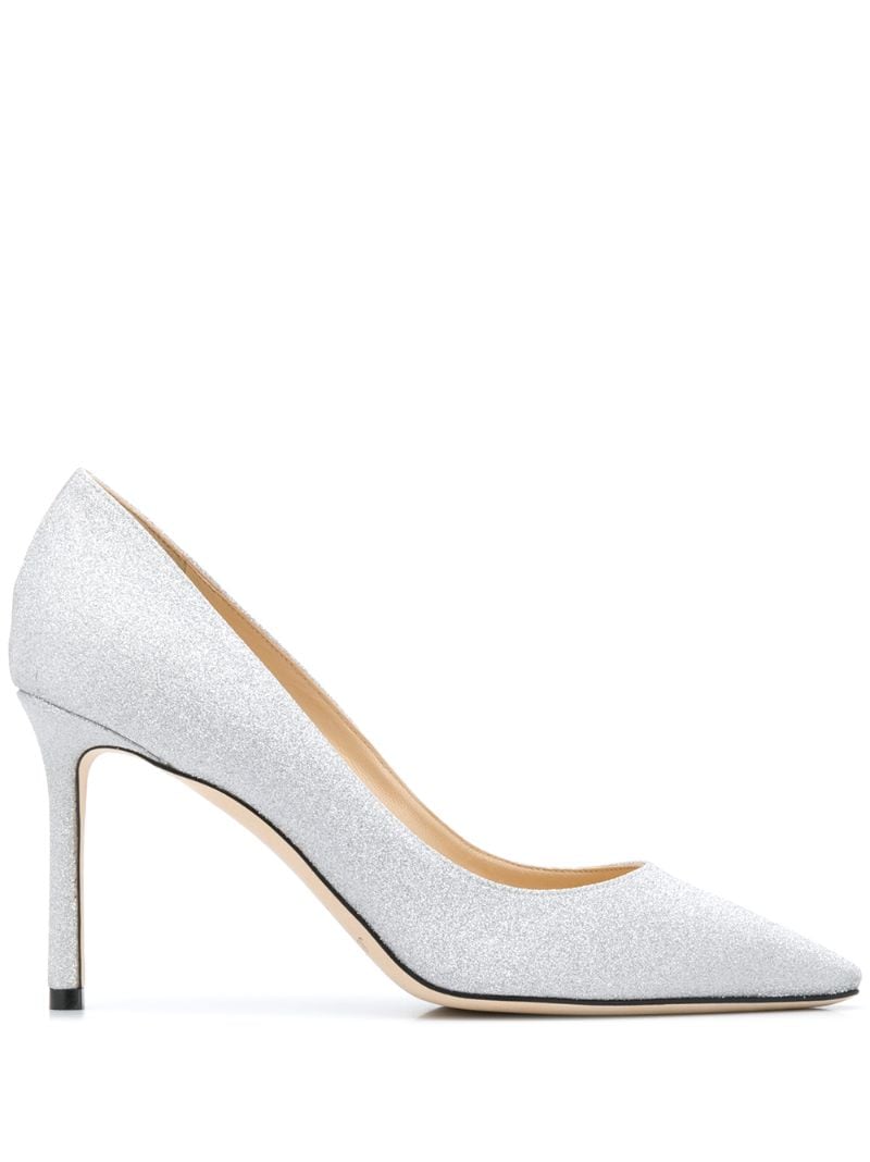 Jimmy Choo Romy 100mm Pumps In Silver