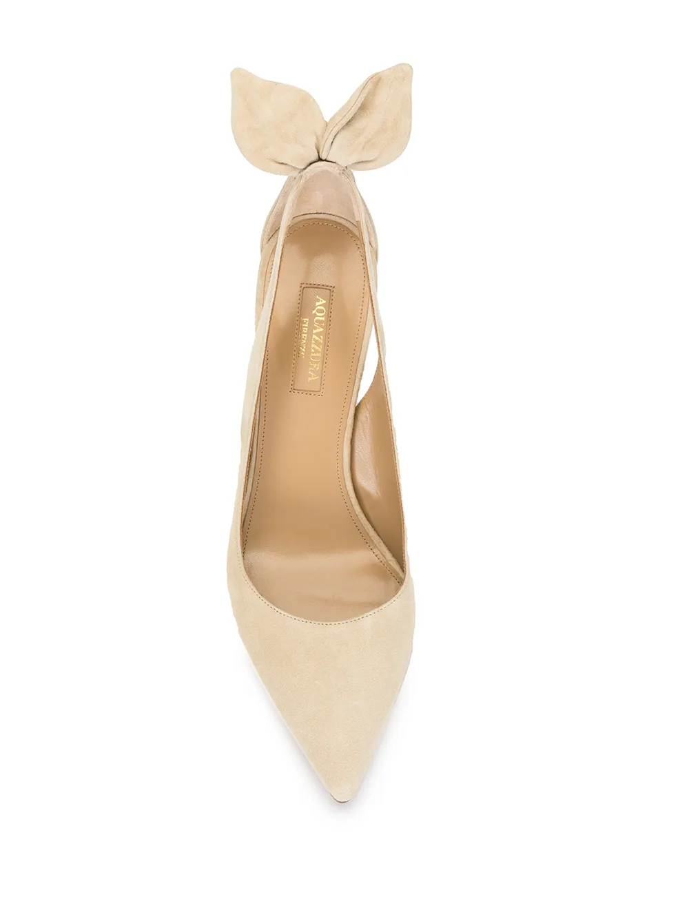 Aquazzura 85mm bow tie pumps Yellow