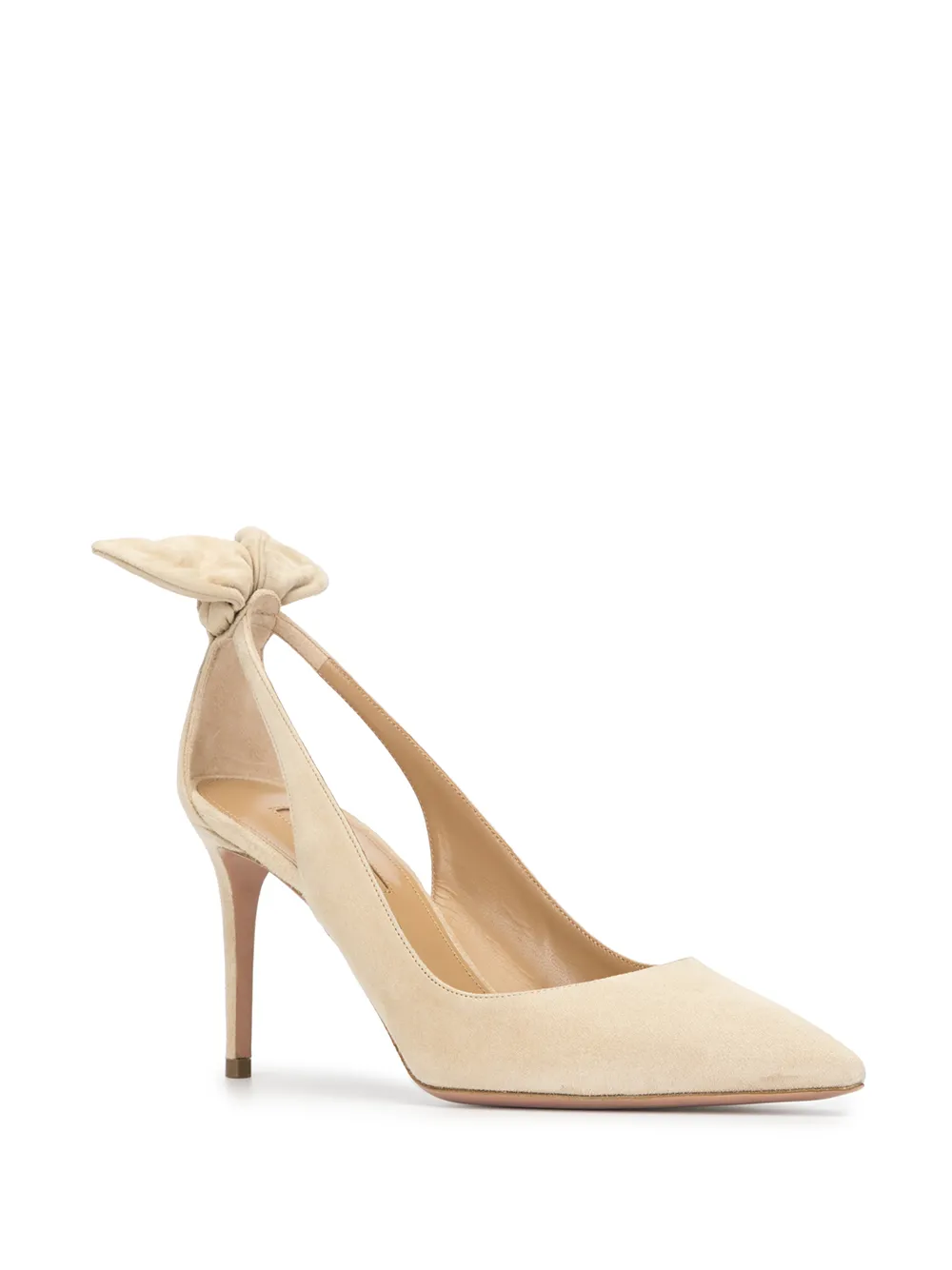 Aquazzura 85mm bow tie pumps Yellow