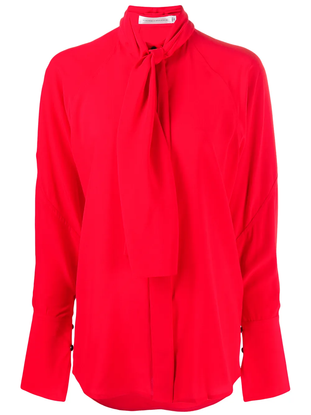 Victoria Beckham Pussy Bow Blouse In Red
