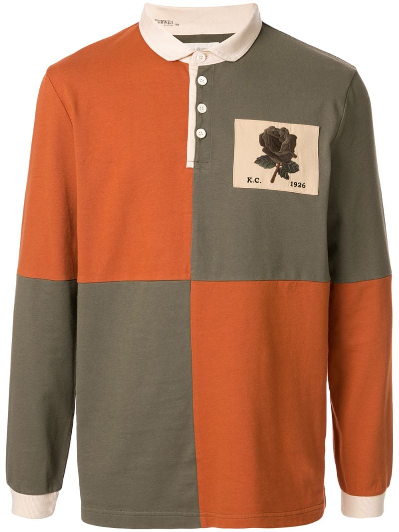 Kent & Curwen Poloshirt In Colour-block-optik In Brown