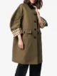 Miu Miu contrast check trench coat