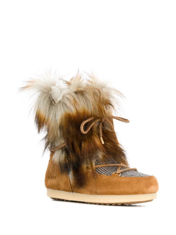 all over faux fur boots