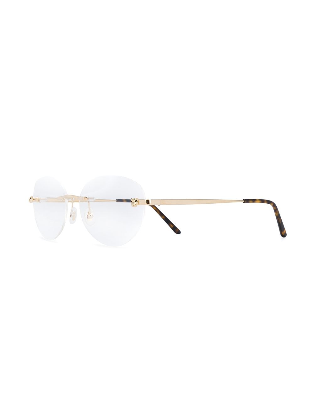 Cartier Eyewear Panthère bril met rechthoekig montuur - Beige