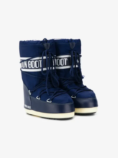 Moon Boot Kids logo lace-up snow boots