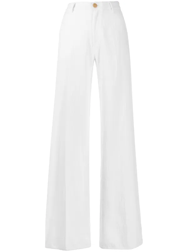 white high rise trousers