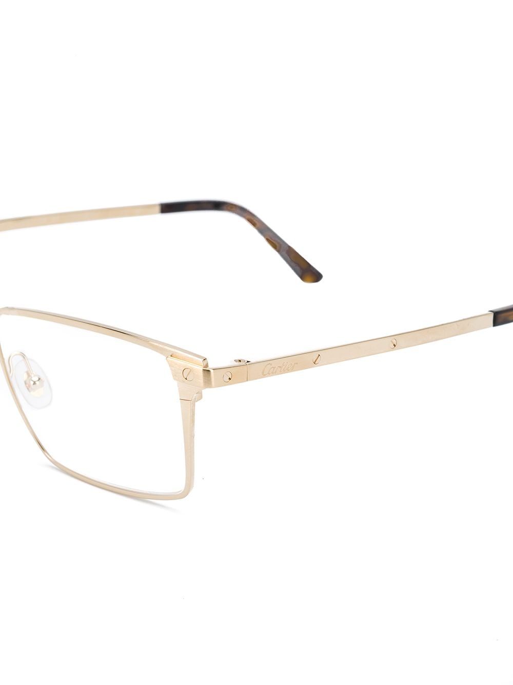 фото Cartier eyewear очки santos в прямоугольной оправе