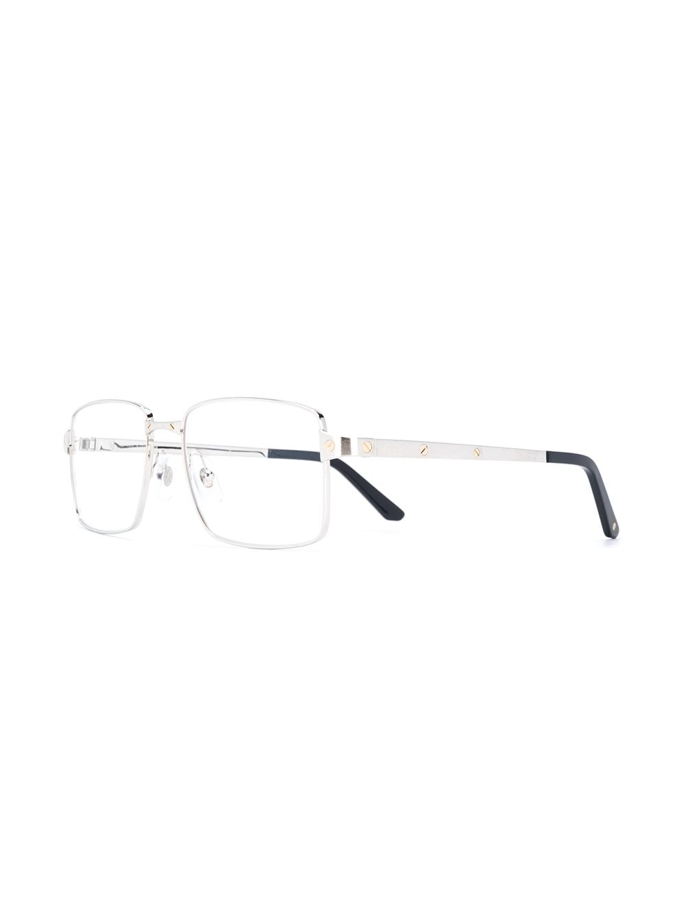 Cartier Eyewear Santos Rectangular Frame Glasses Farfetch 