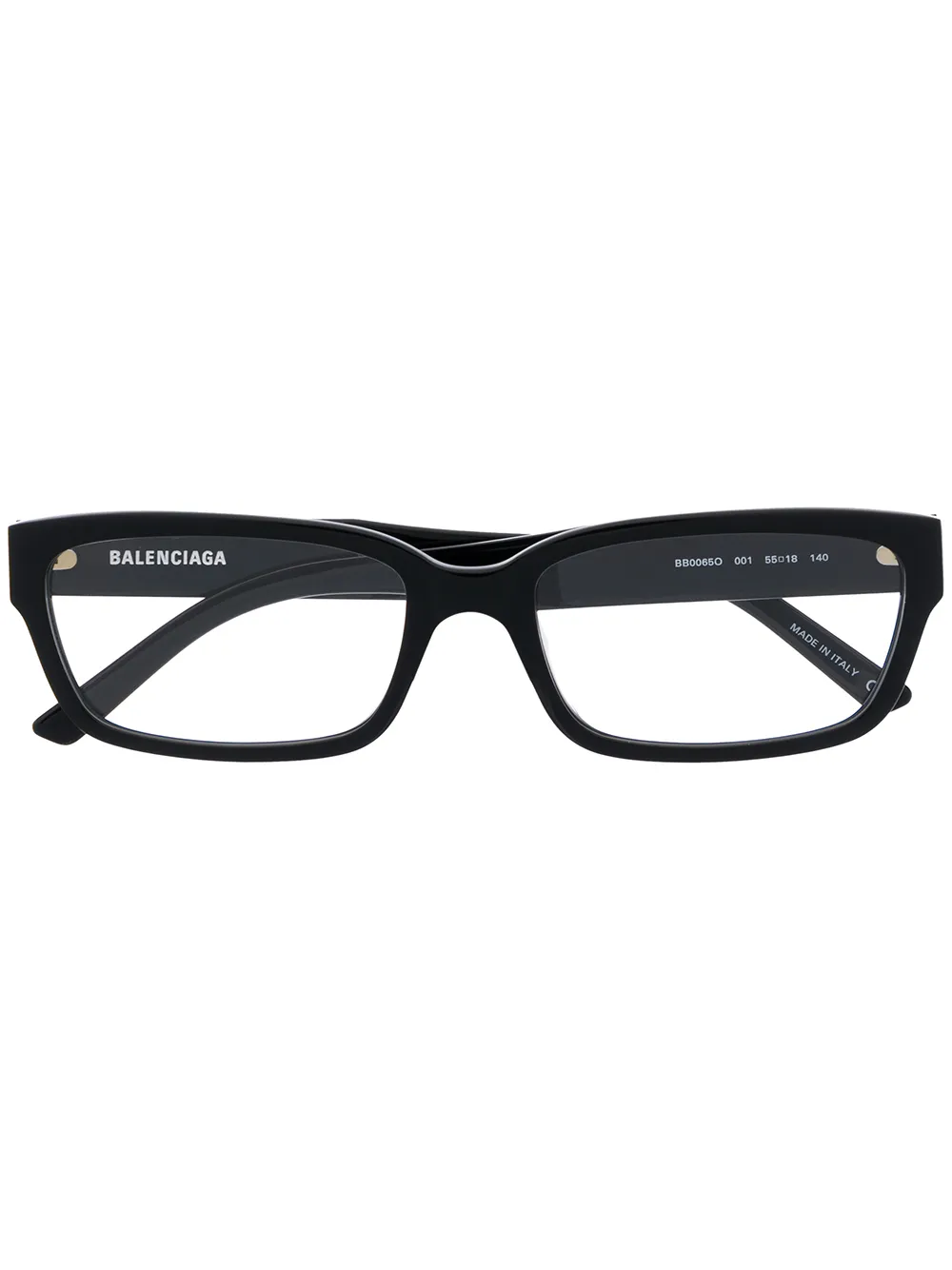 Balenciaga Eyewear rectangular frame glasses | Black | Image 1