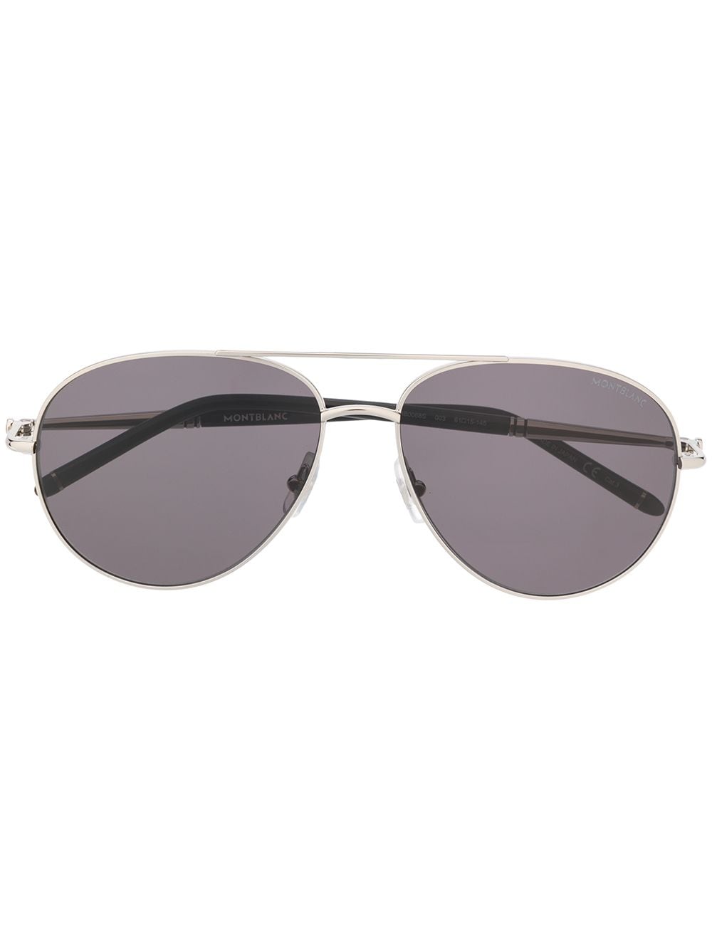 Montblanc Aviator Frame Sunglasses In Silver