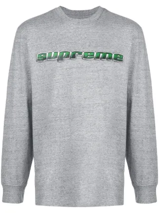 supreme chrome logo tee white