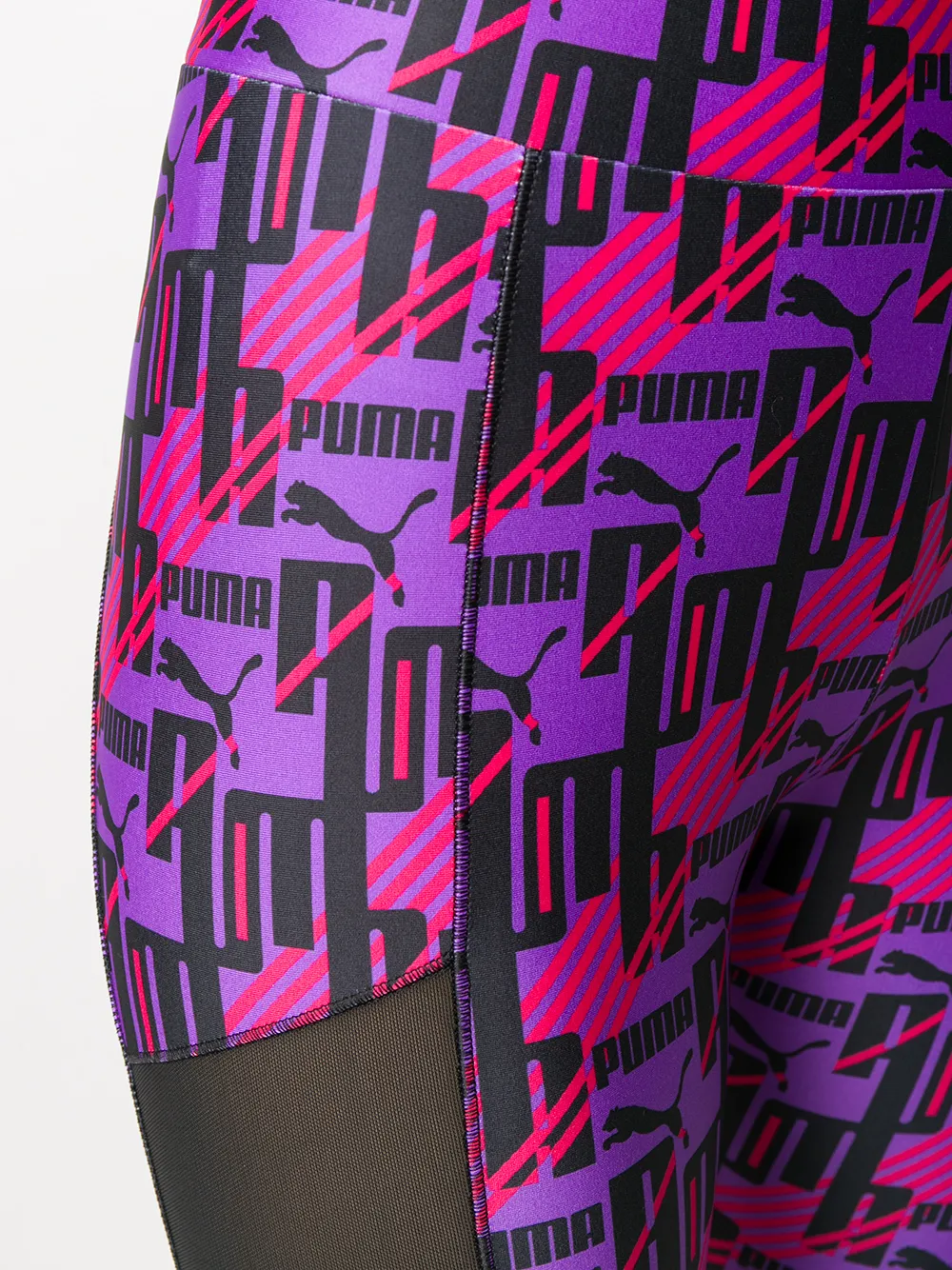 printed mesh panel leggings