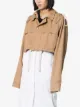 Plan C hooded crop shirt-jacket