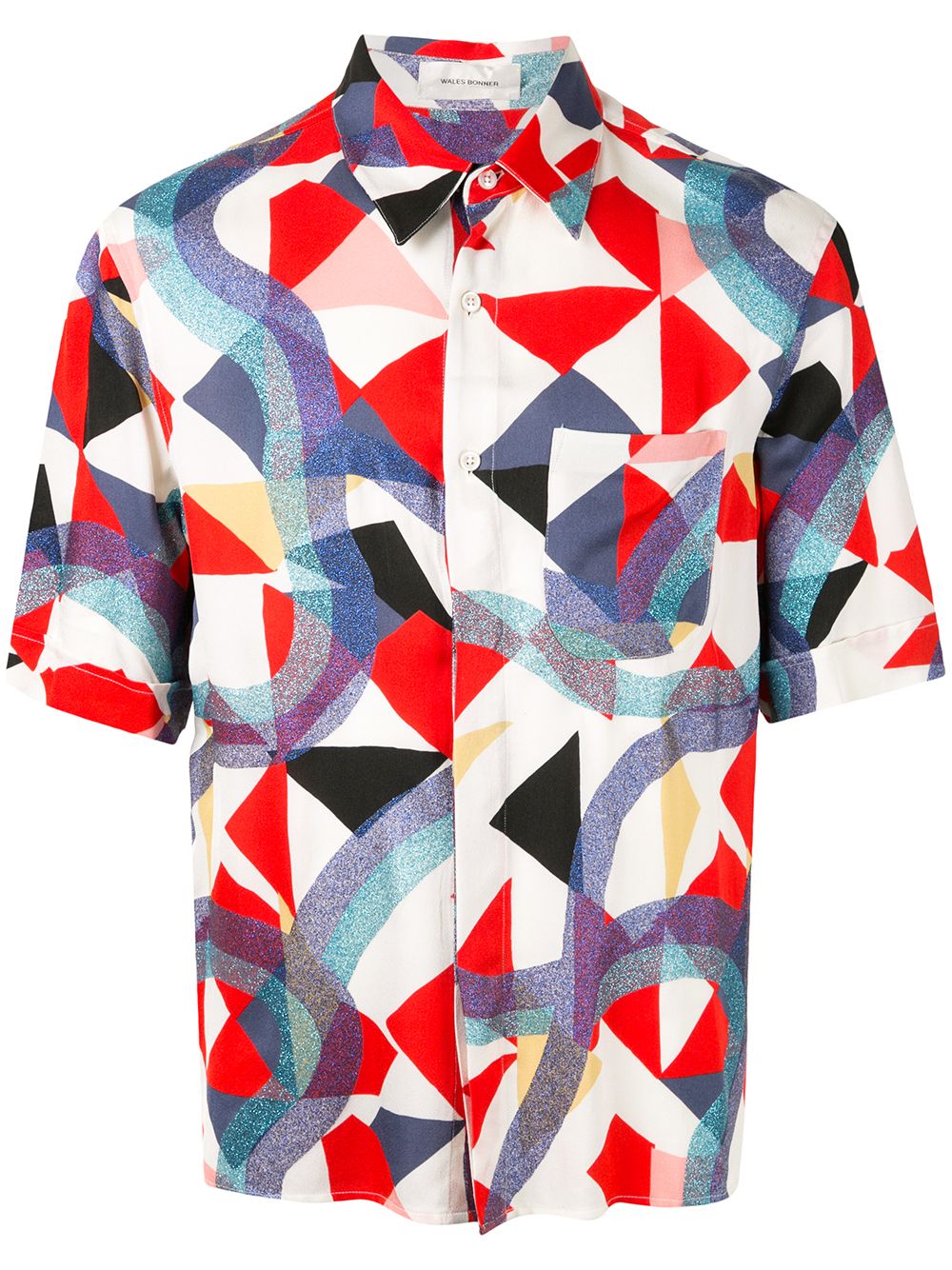 фото Wales bonner рубашка с геометричным принтом