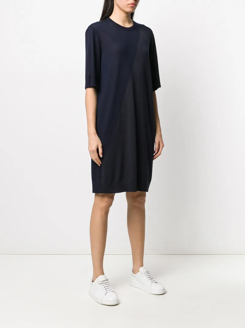 PRINGLE OF SCOTLAND COLOUR BLOCK KNITTED DRESS