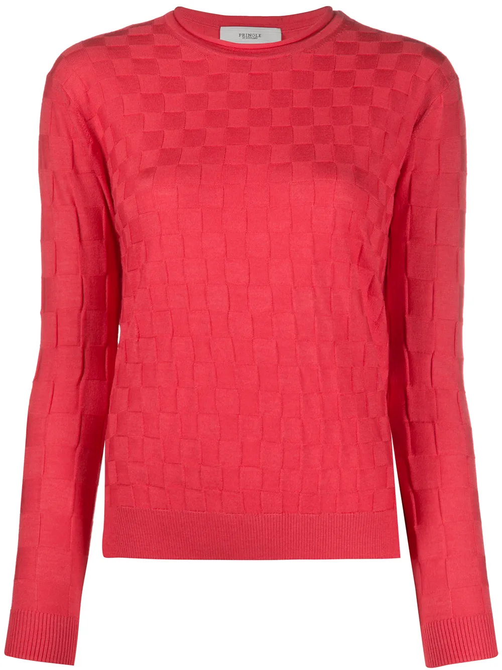 

Pringle of Scotland 3d check jumper - Red