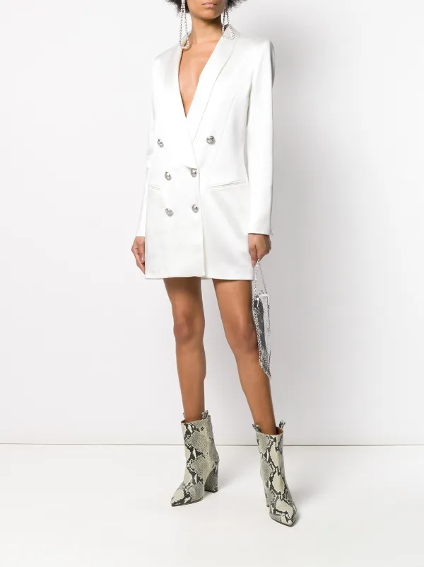 balmain white blazer dress